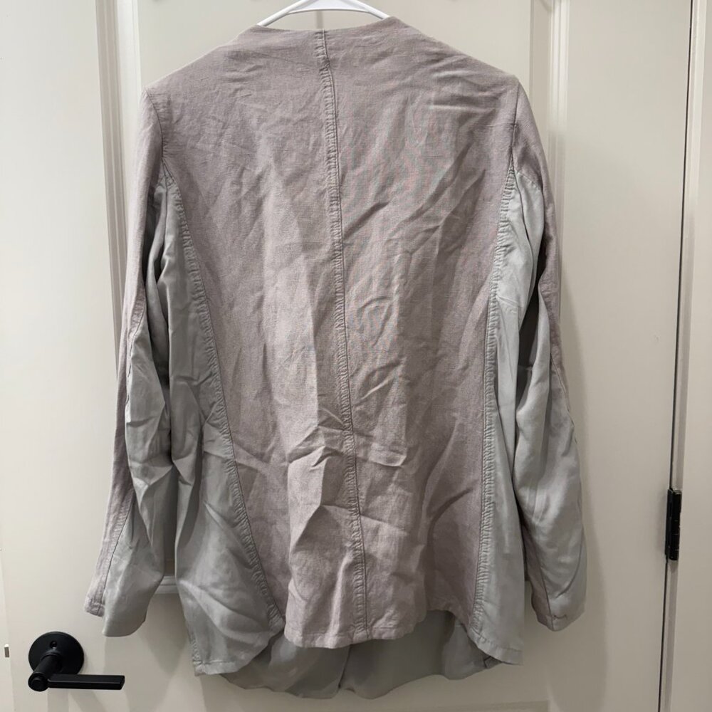 BLANKNYC Drape Front Jacket Cardigan Grey Size M Boho Layering - Picture 6 of 6